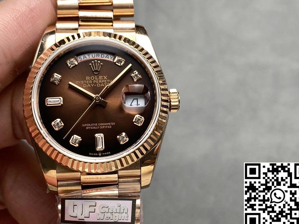 Factory Rolex Chocalate v5 Steel M128235-0037 QF Day Dial 36mm Tungsten Date 0419